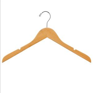 NWT 10 Natural Premium Wooden Hangers Multi-Function Dress, Tees, Shirts